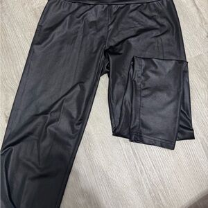 Black Faux Leather Leggings